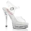 Fabulicious - MAJESTY508RSI Ankle strap sandal - Transparent/White Product image